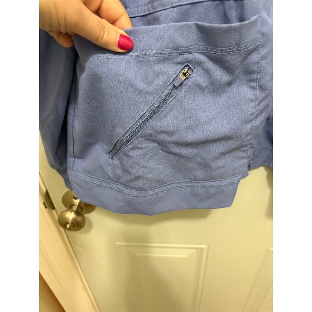 Grey's Anatomy by Barco Womens Scrub Warm-Up Jacket XL Light Blue Full Zip - Picture 3 of 10